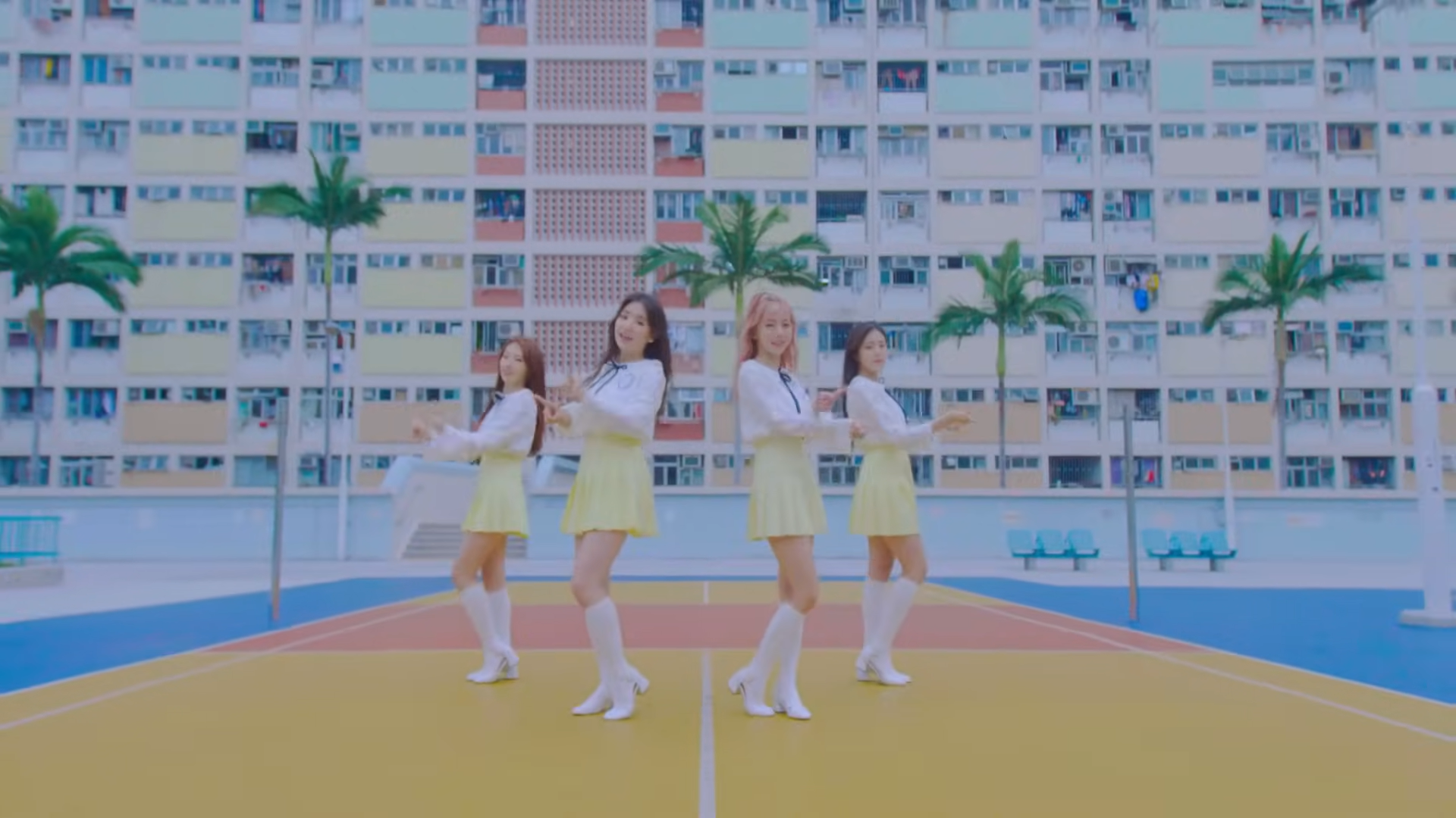 Loona One Third dancing on a tennis court.